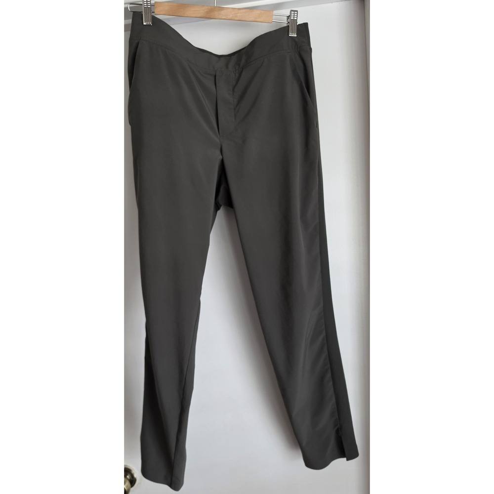 Athleta Women's Size 8 Green Straight Pants Trousers Athleisure Casual Slacks